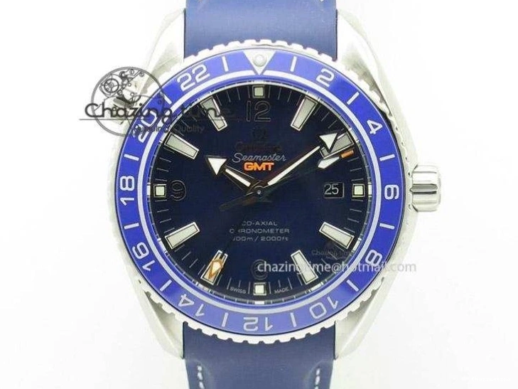 0305 Efficient Planet Ocean GMT 43.5mm RG V6F 1:1 Best Edition Black Dial On RG Bracelet A 8182